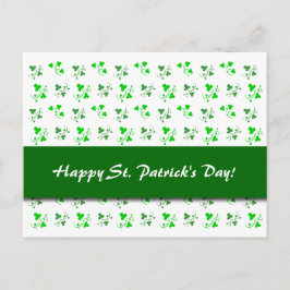 Postal Happy St. Patrick's Day Personalizado Shamrock Pos