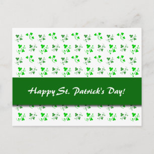 Postal Happy St. Patrick's Day Personalizado Shamrock Pos