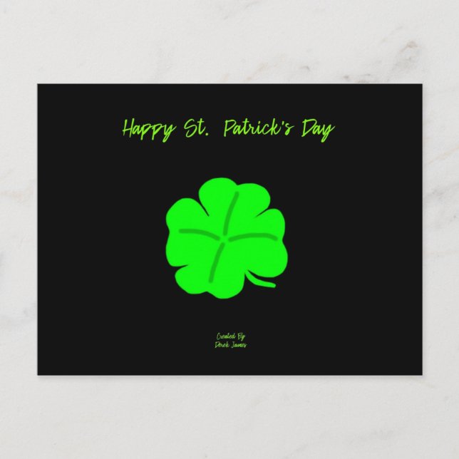 Postal Happy St. Patrick's Day Postcard (Anverso)
