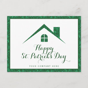 Postal Happy St. Patrick's Day Real Estate House
