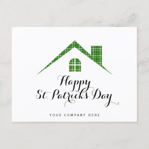 Postal Happy St. Patrick's Day Real Estate House