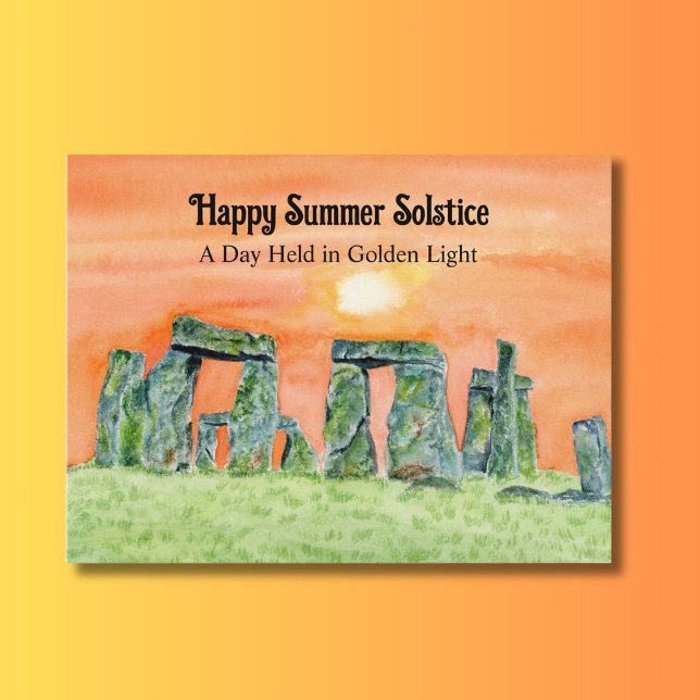 Postal Happy Summer Solstice Stonehenge (Subido por el creador)