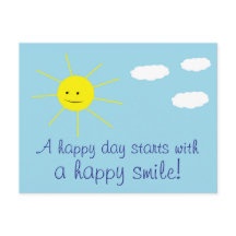 Happy Sunny Day Cute Sonriente Sun Print