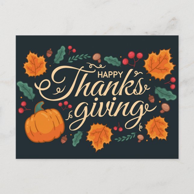 Postal Happy Thanksgiving (Anverso)