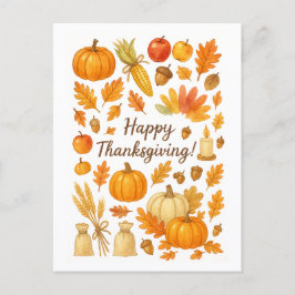 Postal Happy Thanksgiving Postcard