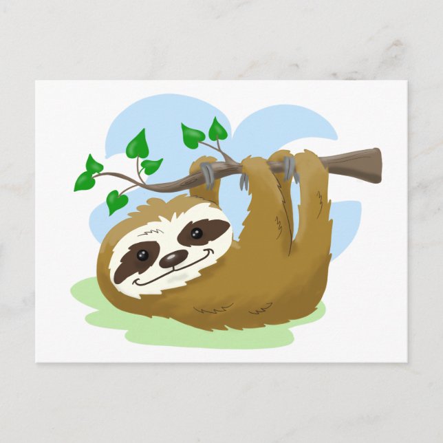 Postal Happy Tree Sloth (Anverso)