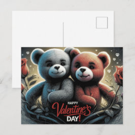 Postal Happy Valentine’s Day Ourson -2
