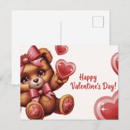 Postal Happy Valentine’s Day Ourson -6