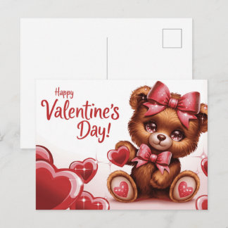 Postal Happy Valentine’s Day Ourson -7