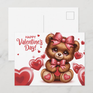 Postal Happy Valentine’s Day Ourson -8
