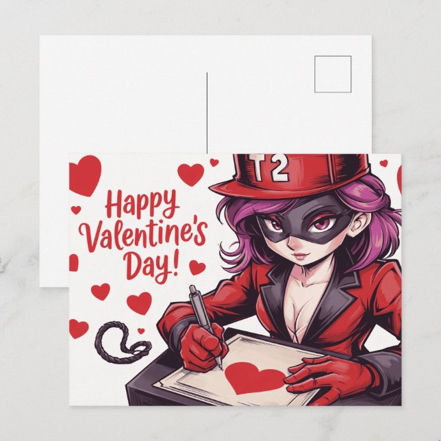 Postal Happy Valentine’s Day Super-Héros -2 (Anverso / Reverso)