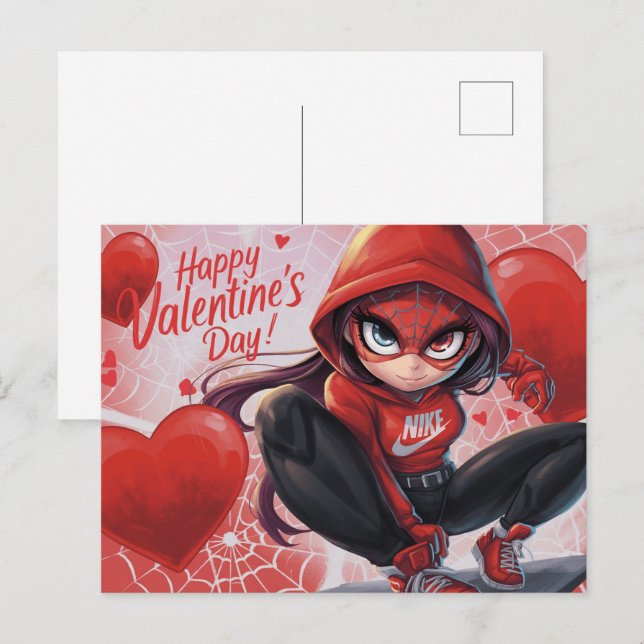 Postal Happy Valentine’s Day Super-Héros -6 (Anverso / Reverso)
