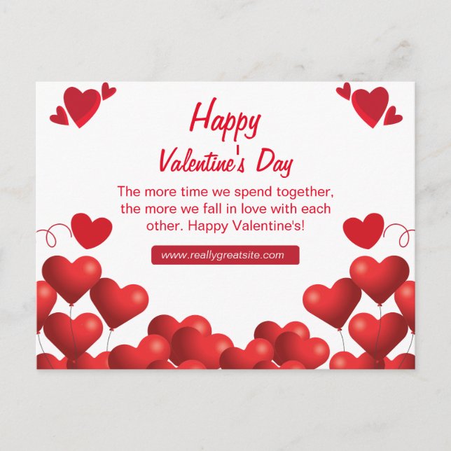 Postal Happy Valentine's Day Card (Anverso)