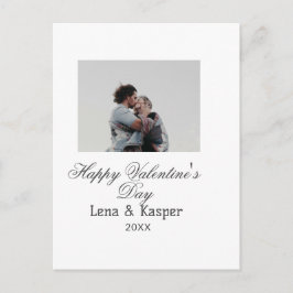 Postal Happy Valentine's day couple photo modern simple t