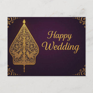 Postal Happy Wedding Greeting Cards