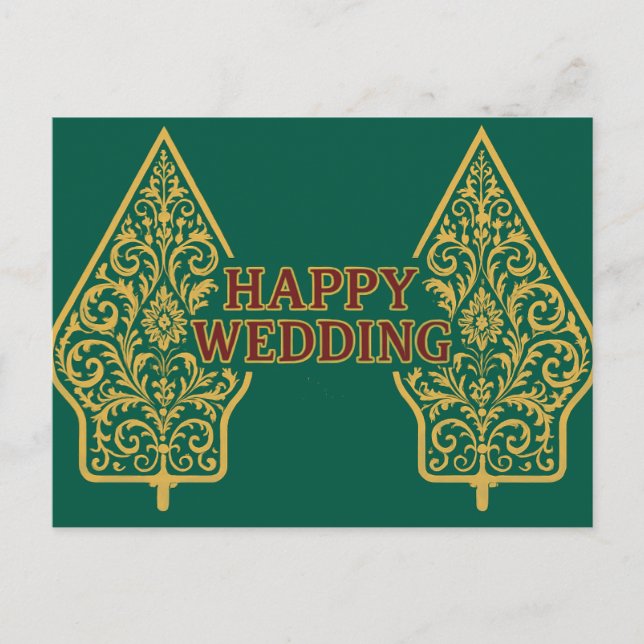 Postal Happy Wedding Postcards  (Anverso)