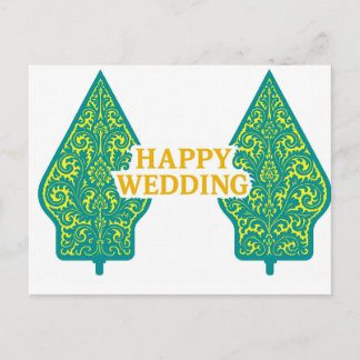 Postal Happy Wedding Postcards