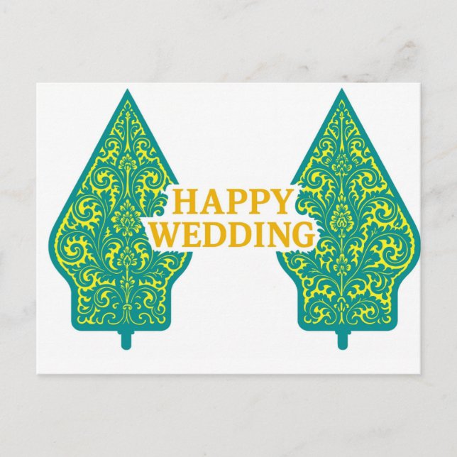 Postal Happy Wedding Postcards (Anverso)