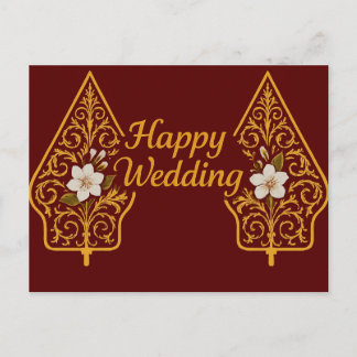 Postal Happy Wedding Postcards 