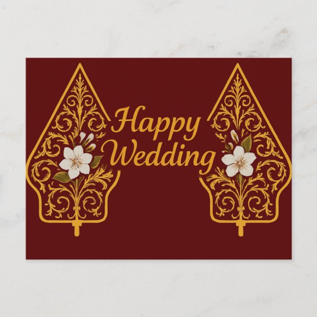 Postal Happy Wedding Postcards  (Anverso)