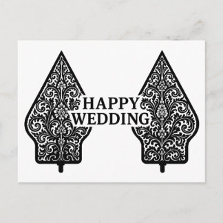 Postal Happy Wedding Postcards 