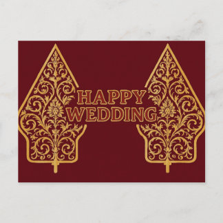 Postal Happy Wedding Postcards 