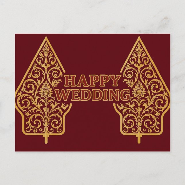Postal Happy Wedding Postcards  (Anverso)
