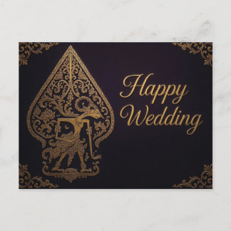 Postal Happy Wedding Wayang Gunungan Cards