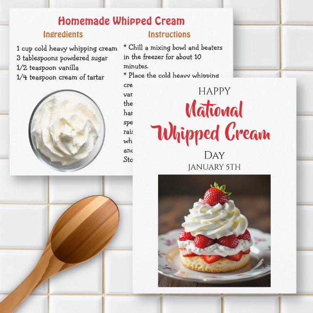 Postal Happy Whipped Cream Day | January 5th (Subido por el creador)