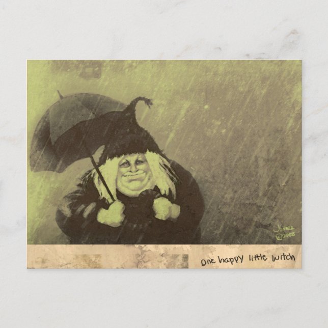Postal HappyLittleWitch (Anverso)