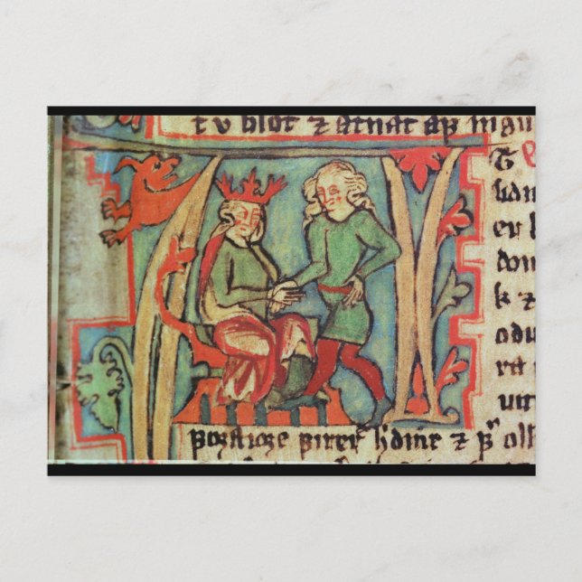 Postal Harald I Fairhair saludo Guthrum 'Flateybok' (Anverso)