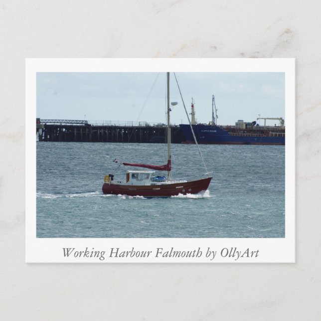 Postal Harbour Falmouth por OllyArt Photography (Anverso)