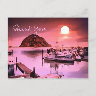 Postal Harbour Hues Pintura Gracias Postcard