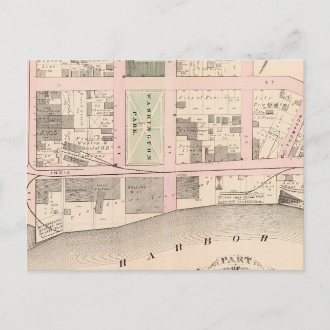 Postal Harbour Washington Park Atlas Map (Anverso)