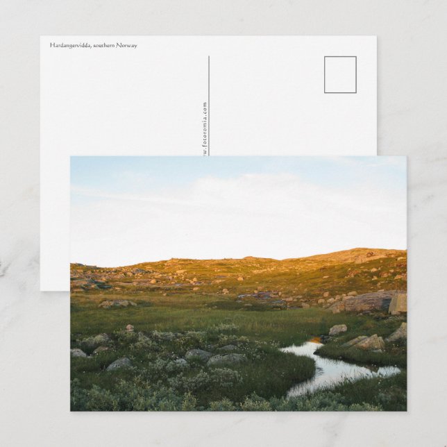 Postal Hardangervidda Noruega (Anverso / Reverso)