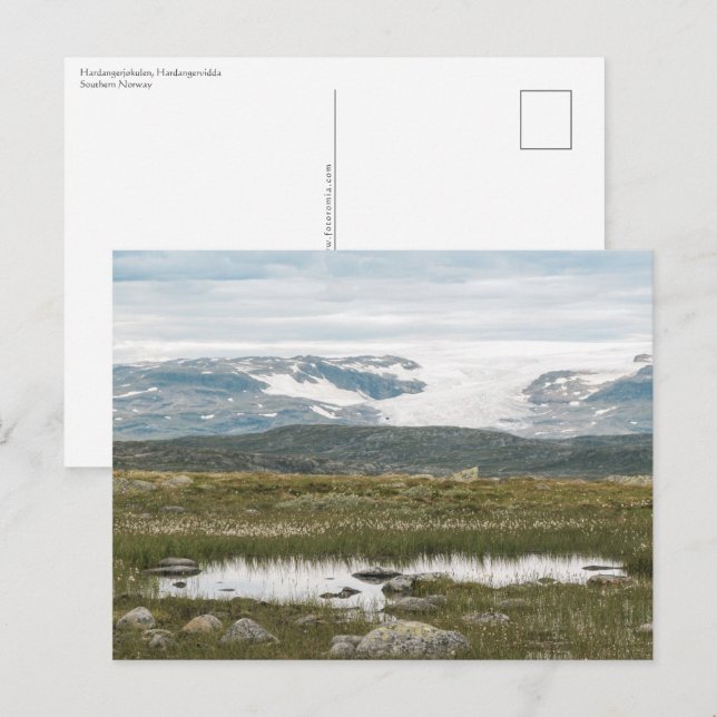 Postal Hardangervidda Noruega (Anverso / Reverso)