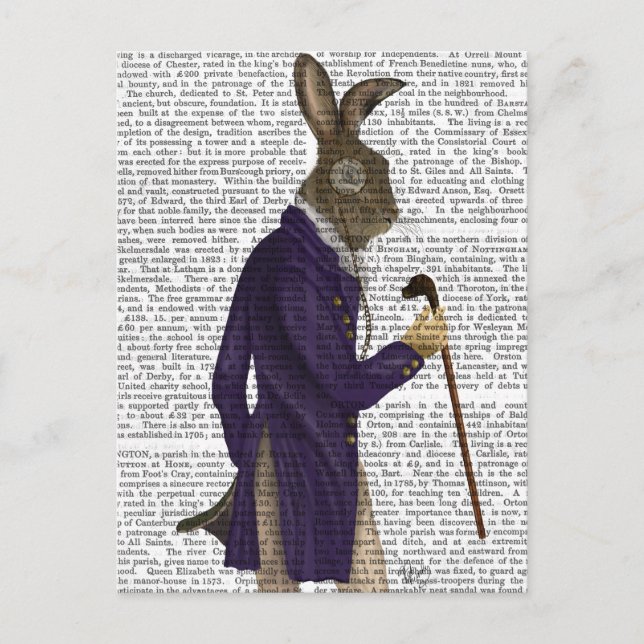 Postal Hare In Purple Coat (Anverso)