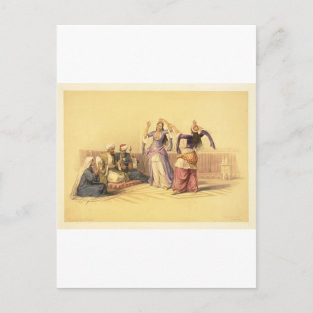 Postal Harem Dancing Chicas El Cairo (Anverso)