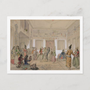 Postal Harem Feast, Teherán (lápiz y letra con papel)