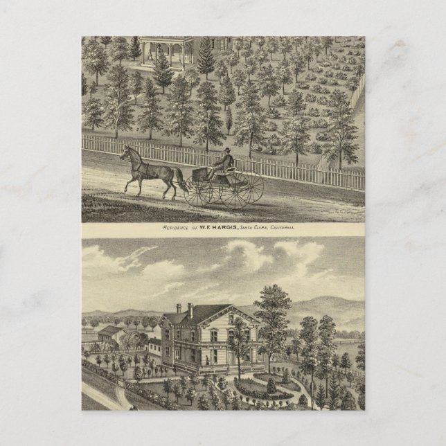 Postal Hargis, residencias de Cheney (Anverso)