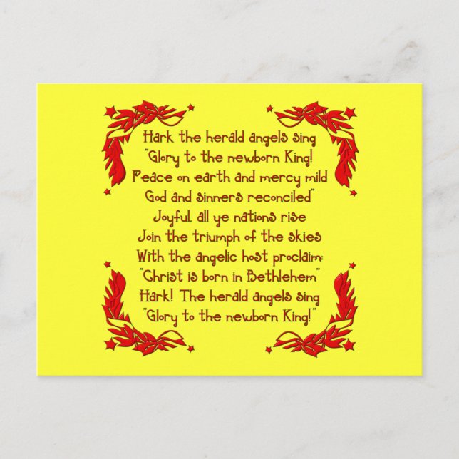 Postal Hark el cantante de los ángeles... (Anverso)