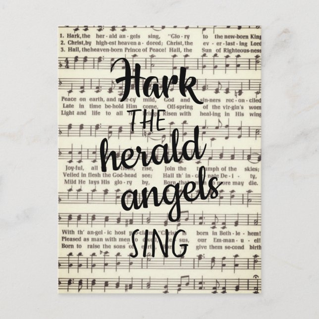 Postal Hark, el canto de los Herald Angels (Anverso)
