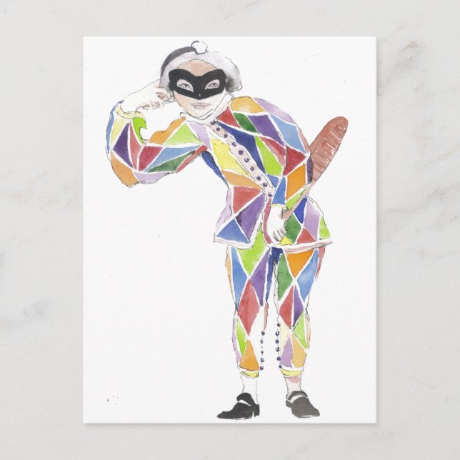 Postal Harlekin (Anverso)