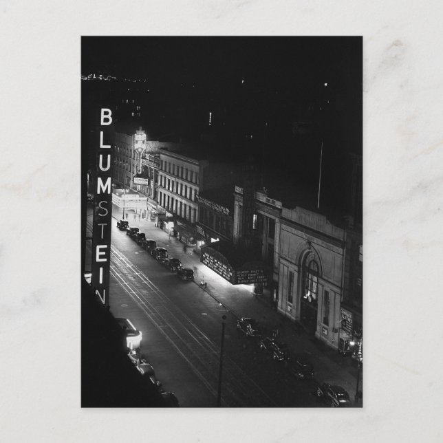 Postal Harlem de noche, 1941 (Anverso)