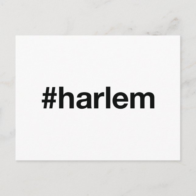 Postal HARLEM Hashtag (Anverso)