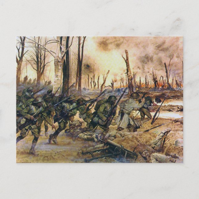 Postal Harlem Hell Fighters Séchault H. Charles McBarron (Anverso)