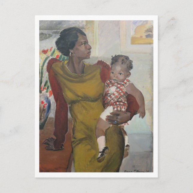 Postal "Harlem" por Elanor Ruth Colburn, 1937 (Anverso)