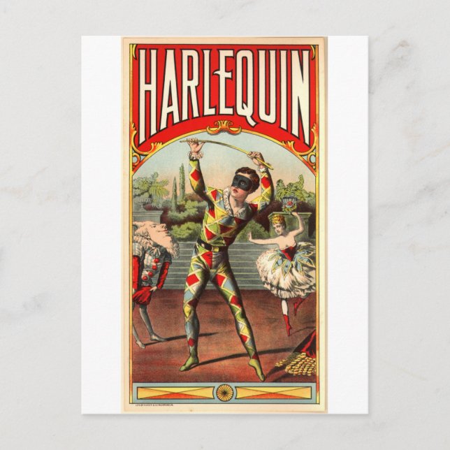 Postal Harlequin (Anverso)