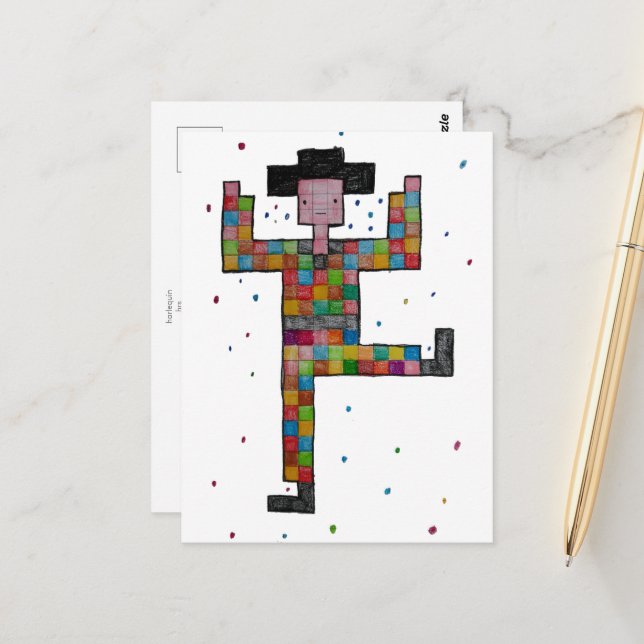 postal _ harlequin (Anverso/Reverso In Situ)