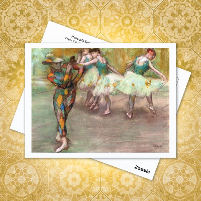 Postal Harlequin Dance Ballet Edgar Degas (Subido por el creador)